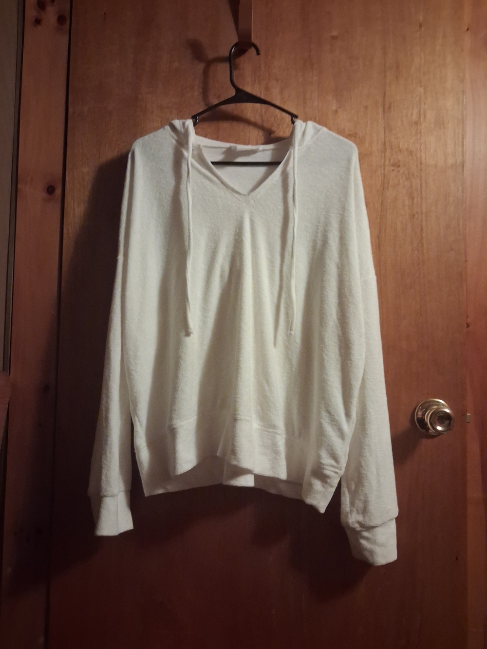Cynthia Rowley Cream V-Neck Hoodie Swim Coverup